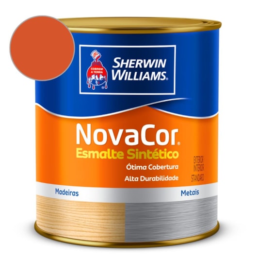 Esmalte Sintético Alto Brilho NovaCor Laranja Sherwin Williams 0,9L - Imagem principal - 9288963f-2042-4206-93a8-83aeb751a4d1