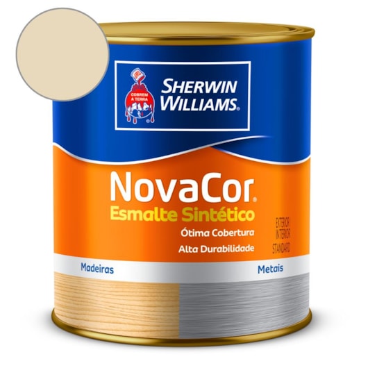 Esmalte Sintético Alto Brilho NovaCor Marfim Sherwin Williams 0,9L - Imagem principal - 629517fa-14b1-445f-84bf-a5a5d37aef69