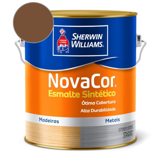  Esmalte Sintético Alto Brilho NovaCor Tabaco Sherwin Williams 3,6L - Imagem principal - 108935dc-c2e1-4b93-8c14-6c5f88c30ba1