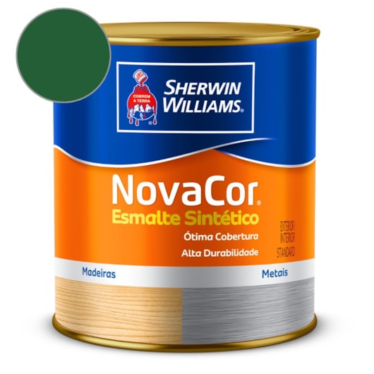 Esmalte Sintético Alto Brilho NovaCor Verde Folha Sherwin Williams 0,9L - Imagem principal - 65a1a3fe-2663-4a34-8c3b-960a9ff82bd4