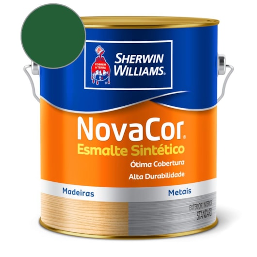  Esmalte Sintético Alto Brilho NovaCor Verde Folha Sherwin Williams 3,6L - Imagem principal - d3dcb6be-4259-4ecc-94b8-ca18f066a008
