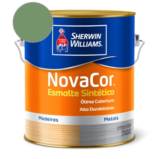  Esmalte Sintético Alto Brilho NovaCor Verde Palmeira Sherwin Williams 3,6L - Imagem principal - cce191dd-280d-448d-b2dc-73d859b8db69