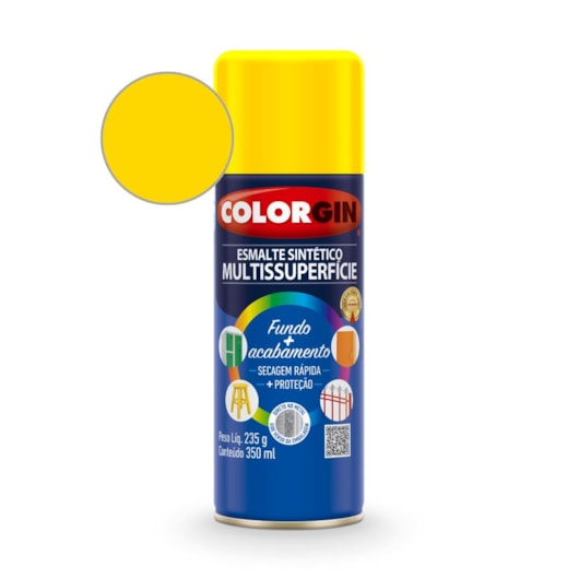 Esmalte  Sintético Amarelo Colorgin 235g - Imagem principal - 84e825d9-6587-494d-bda6-6bb171ed9559