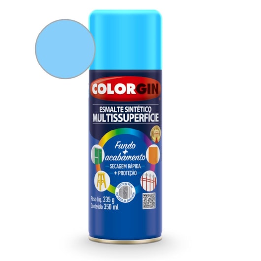 Esmalte  Sintético Azul Céu Colorgin 235g - Imagem principal - ebc647f0-f97e-4270-b8a1-2a19a0262f1b