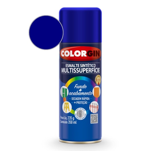 Esmalte  Sintético Azul Colonial  Colorgin 235g - Imagem principal - 48d3c9cc-db3a-42e6-aa9f-62e619ec3a05