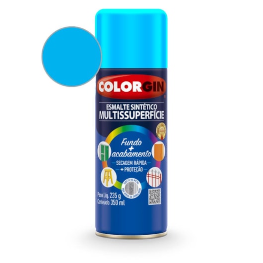 Esmalte  Sintético Azul Médio  Colorgin 235g - Imagem principal - ef91cd66-da1c-4979-b388-7acd525b0763