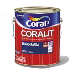 Esmalte Sintético Coralit Secagem Rapida Brilhante Alumínio 3l Coral