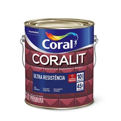 Esmalte Sintético Coralit Ultra Resistencia Alto Brilho Alumínio 3.6l Coral