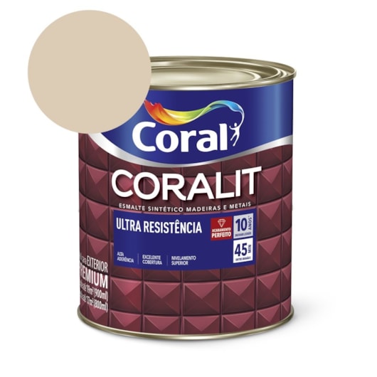 Esmalte Sintético Coralit Ultra Resistencia Alto Brilho Areia 900ml Coral - Imagem principal - 80578f52-4516-4d97-b7a3-5792d9c7004e