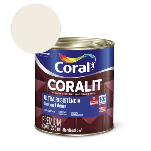 Esmalte Sintético Coralit Ultra Resistência Alto Brilho Branco Neve 225ml Coral - Imagem principal - 2a9c7a55-6f9d-42e8-8938-8efb1dd9718d