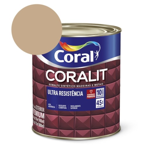 Esmalte Sintético Coralit Ultra Resistencia Alto Brilho Camurça 900ml Coral - Imagem principal - 0d5ab16f-b13d-405c-966c-ff52a0d61db2