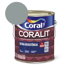 Esmalte Sintético Coralit Ultra Resistencia Alto Brilho Cinza Médio Coral 3.6l