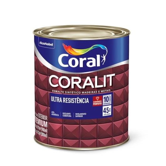 Esmalte Sintético Coralit Ultra Resistencia Alto Brilho Ouro 900ml Coral - Imagem principal - 3bdb5258-b636-4aa0-b99d-fbff176826ae