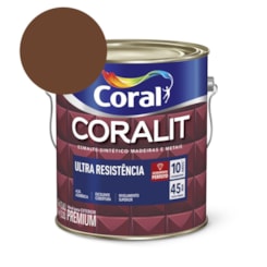 Esmalte Sintético Coralit Ultra Resistência Alto Brilho Tabaco Coral 3,6L