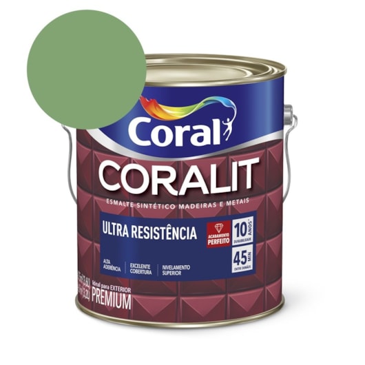 Esmalte Sintético Coralit Ultra Resistencia Alto Brilho Verde Nilo 3.6l Coral - Imagem principal - 38a5004c-9ed1-4d86-803e-08f3ef2ce688