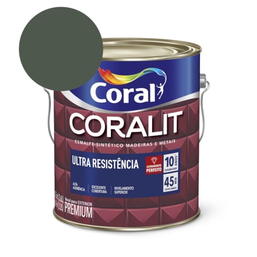 Esmalte Sintético Coralit Ultra Resistencia Fosco Verde Escolar 3.6l Coral - Imagem principal - 8665280d-8e07-40b4-9a5c-34b0543c98f1