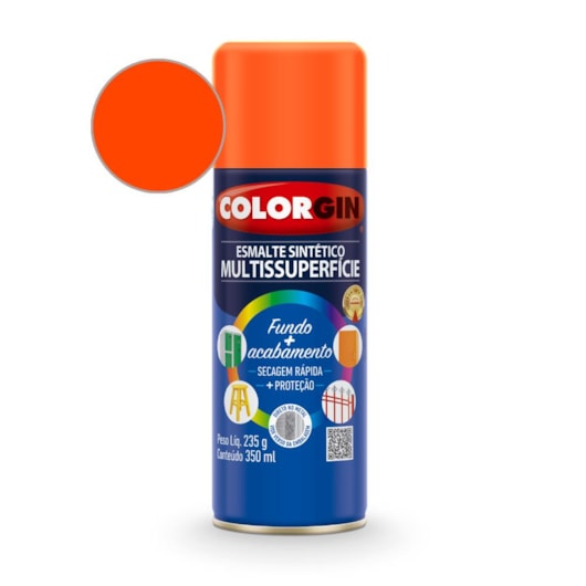 Esmalte  Sintético Laranja  Colorgin 235g - Imagem principal - fc79ca73-987e-42a4-86f4-4f4a750738e0
