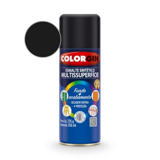 Esmalte  Sintético Preto Colorgin 235g - Imagem principal - 9847e861-8e75-40df-807d-be6bac6316a2