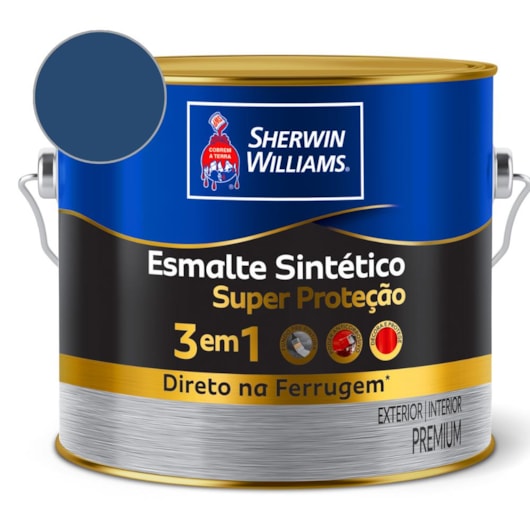 Esmalte Super Protetor Azul Del Rey Brilhante Sherwin Williams 0,9L - Imagem principal - 9f903774-eec1-4ec5-9930-a188e2bba177