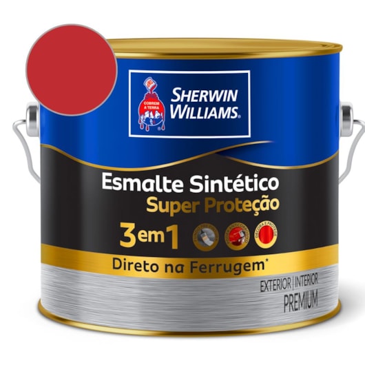Esmalte Super Protetor Vermelho Brilhante Sherwin Williams 0,9L - Imagem principal - 8713d9f8-6853-4e19-a00e-fb3b5cda5581