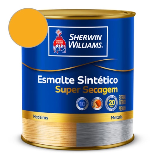 Esmalte Super Secagem Alto Brilho Amarelo Ouro  Sherwin Williams 0,9L - Imagem principal - 1d2c85af-b310-4cc7-a5dc-b2bde315a8cc