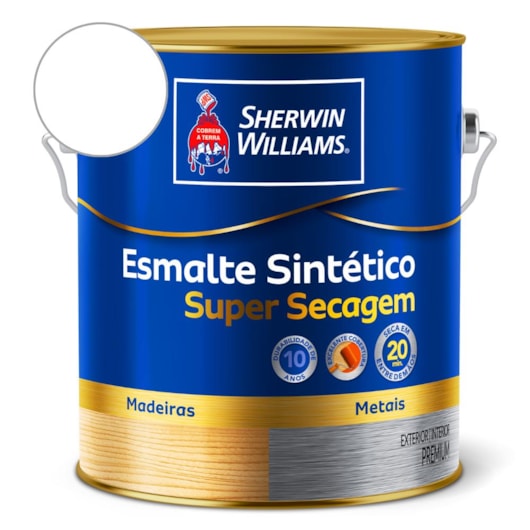 Esmalte Super Secagem Alto Brilho Branco Sherwin Williams 3,6L - Imagem principal - 5fb3512c-6906-4cc9-9993-a6c7fb0024ba