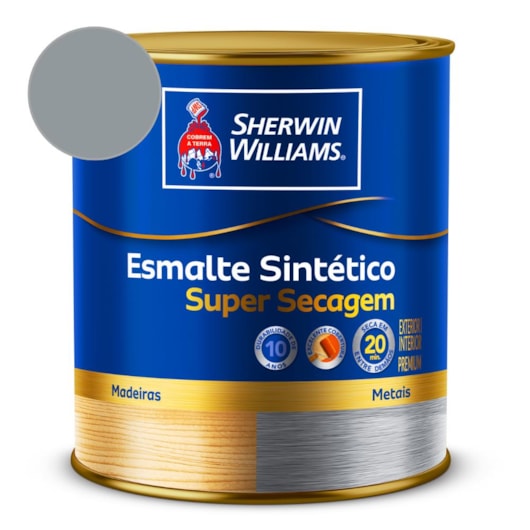 Esmalte Super Secagem Alto Brilho Cinza Médio Sherwin Williams 0,9L - Imagem principal - d75eb6df-7847-45c7-9b01-c2bdc367f5aa
