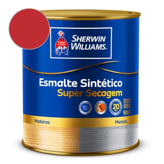Esmalte Super Secagem Alto Brilho Vermelho Sherwin Williams 0,9L - Imagem principal - e23f2677-b9af-444f-8946-da901c492f1b