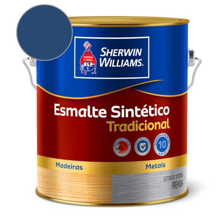 Esmalte Tradicional Alto Brilho Azul Del Rey Sherwin Williams 3,6L