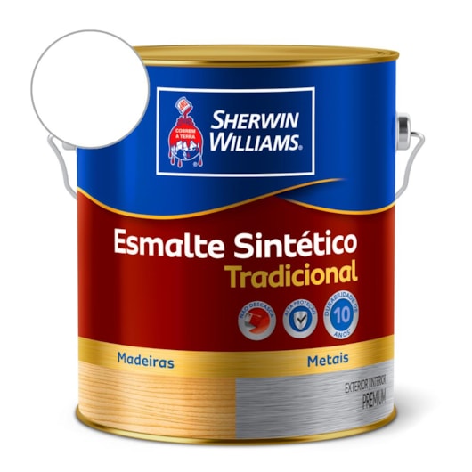 Esmalte Tradicional Alto Brilho Branco Sherwin Williams 0,9L - Imagem principal - ab1f00df-9c30-4804-9d91-8b0db59883af