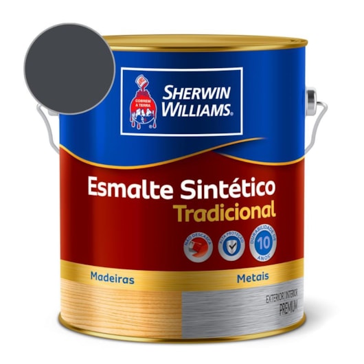 Esmalte Tradicional Alto Brilho Cinza Escuro Sherwin Williams 3,6L - Imagem principal - 9cedbc5a-5de0-4fb8-999d-215a392b8852