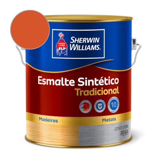 Esmalte Tradicional Alto Brilho Laranja Sherwin Williams 3,6L - Imagem principal - 18f2524e-c798-4c25-96bd-2535f58ed54b