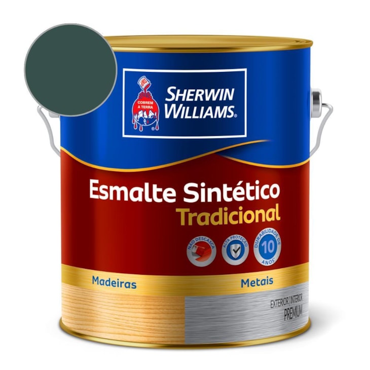Esmalte Tradicional Alto Brilho Verde Colonial Sherwin Williams 3,6L