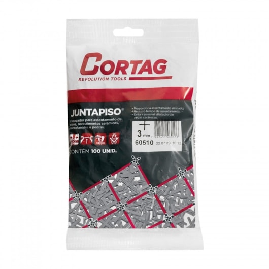 Espaçador Juntapiso 3,0mm Com 100 Peças Cortag - Imagem principal - 7c355ac8-c4b7-4d61-9708-e1ea65400044
