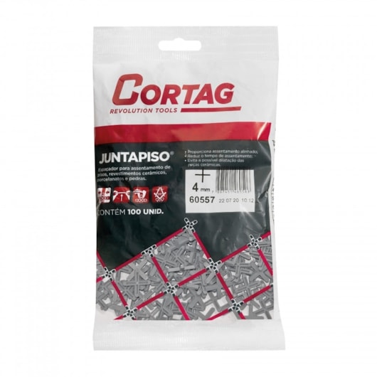 Espaçador Juntapiso 4,0mm Com 100 Peças Cortag - Imagem principal - d6f27636-7208-4f3e-b9aa-6e4ee2d908f9