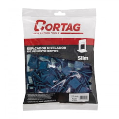 Espaçador Nivelador Slim 1,0mm Azul Com 100 Peças Cortag