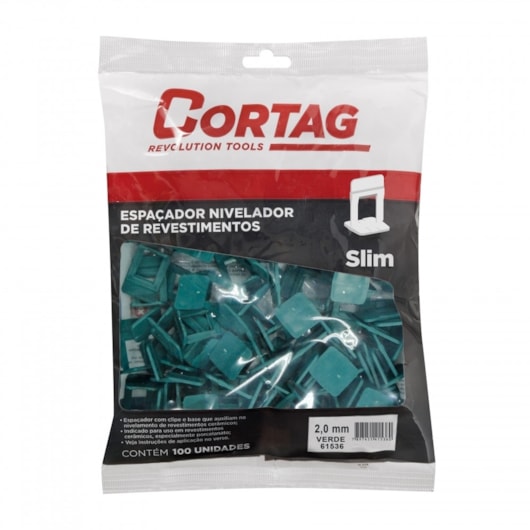 Espaçador Nivelador Slim 2,0mm Verde Com 100 Peças Cortag - Imagem principal - 94a71e2f-bb3c-45f9-a1bd-f2c3bc3cd46e