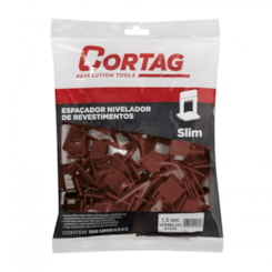 Espaçador Nivelador Slim Vermelho Cortag Com 100 Peças 1,5mm