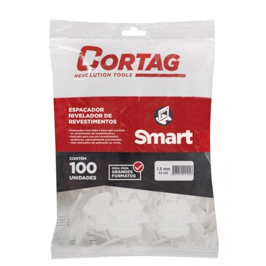Espaçador Nivelador Smart 1,0mm Com 100 Peças Cortag - Imagem principal - a17283ee-dbf9-4170-80a8-76481ea7aa7c