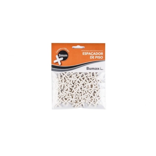 Espaçador Para Pisos Tipo Cruzeta 3,0mm Embalagem Com 100 Peças Bumax - Imagem principal - abaeaba0-96c5-4765-adb4-480666c3cc7d