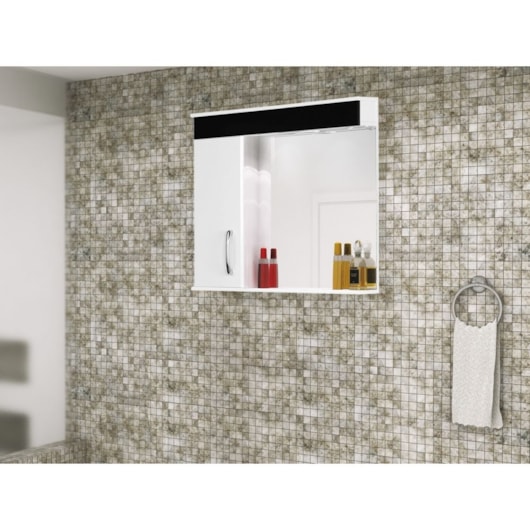 Espelheira Com 1 Lâmpada Viena 59,5cm Preto Rorato - Imagem principal - ebb9e271-5b6d-49bb-b8a5-eb2c83557fa9