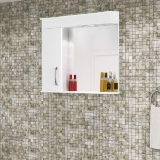 Espelheira Com 1 Lâmpada Viena 79,5cm Branco Rorato - Imagem principal - b41c0eff-47fe-414c-90f6-645e7283929a