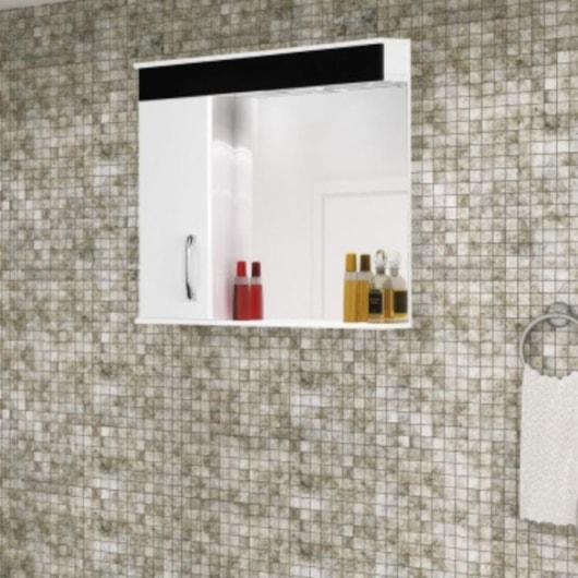 Espelheira Com 1 Lâmpada Viena 79,5cm Preto Rorato - Imagem principal - cc03d718-dc9b-49bd-bec3-7998d86b1e2b