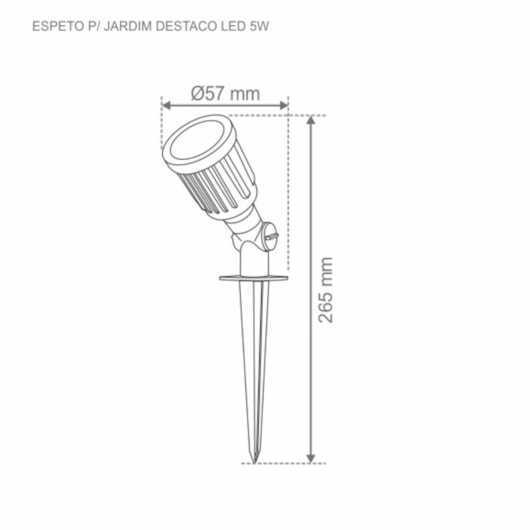 Espeto Para Jardim Destaco Led Âmbar Taschibra 5W 3000K - Imagem principal - 5c5c0e44-5bb8-4ee6-8567-373d484a05cf