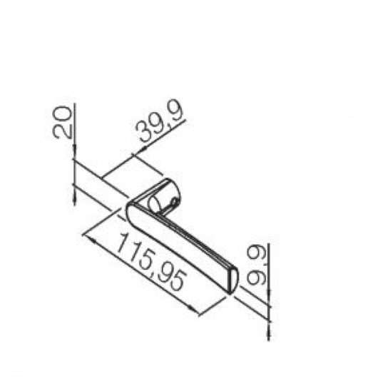 Fechadura Concept Rq1 Zamac Cromado Acetinado Pado - Imagem principal - 2e935da9-de31-4ff1-9493-d9fcd7482e29
