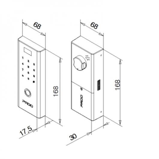 Fechadura Digital FDV-200 De Sobrepor Para Porta De Vidro Pado  - Imagem principal - c317c0a7-c6b9-4f25-bf0c-f159aea205e7