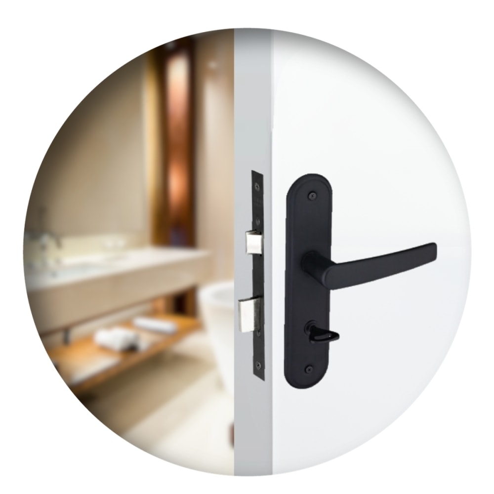 Fechadura Espelhada Concept 401 Interno Preto Pado 40mm | ABC da