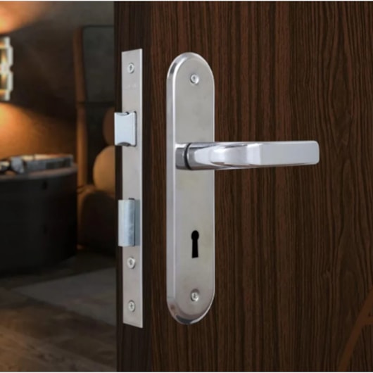 Fechadura Interna Stilo Com Alavanca Cromado MGM 40mm - Imagem principal - a8b2ff46-0b77-4b07-bde9-954040d152e0