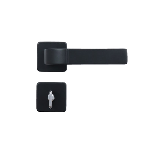Fechadura Para Banheiro Roseta Módena Preto Fosco MGM 4cm - Imagem principal - a95cdd3f-1504-4867-acb7-1bd76081a3b9