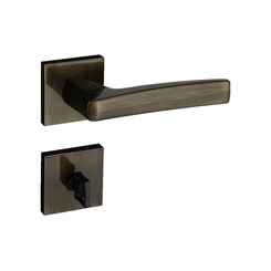 Fechadura Roseta Acqua Star Quadra Premium Bronze Oxidado Para Banheiro Pado 55mm